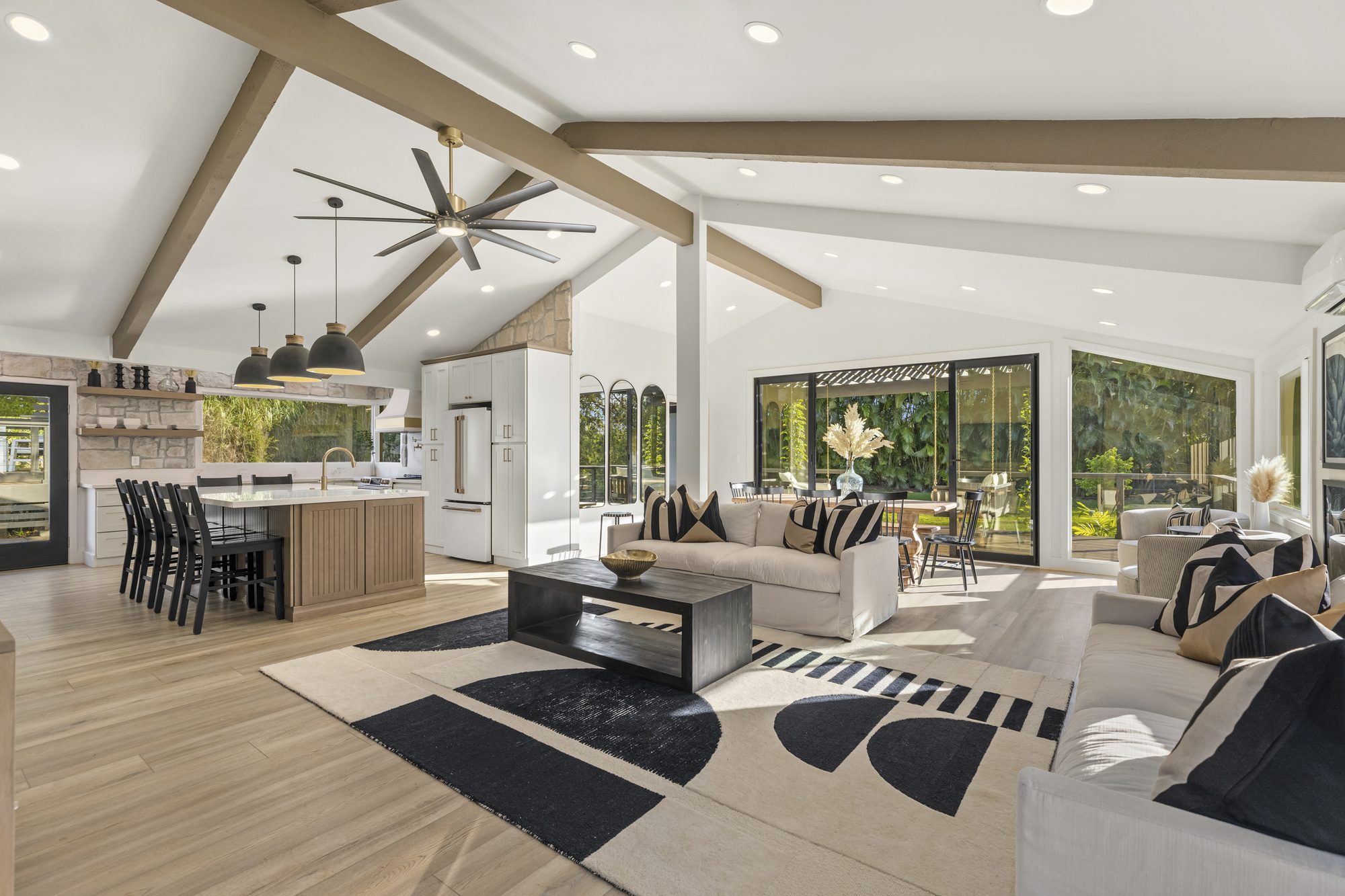 Whole-home great room renovation, Windward Oahu
